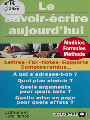 cover image of Le Savoir-écrire aujourd'hui